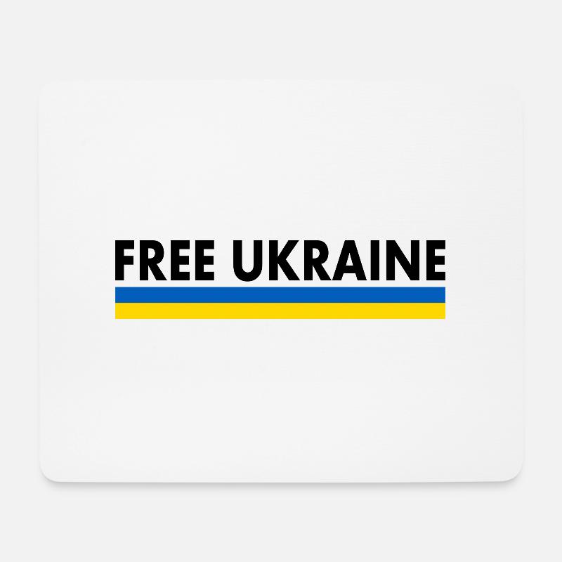 Free ukraine - Mousepad (Querformat) - Weiß