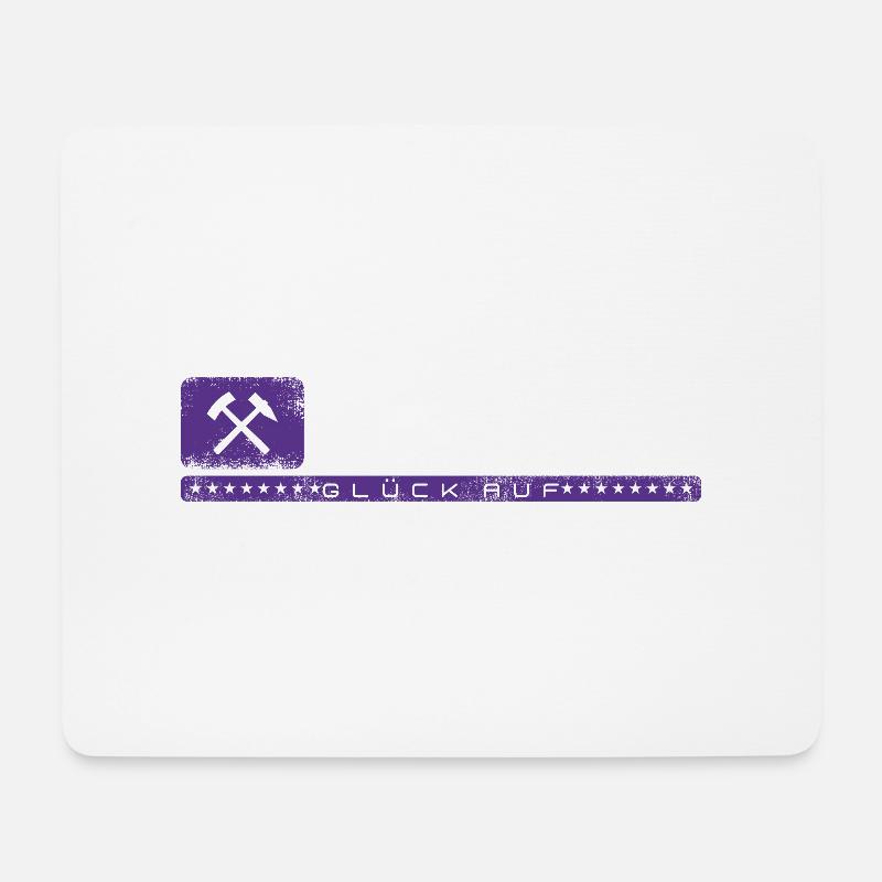 Glück auf Erzgebirge - Mousepad (Querformat) - Weiß