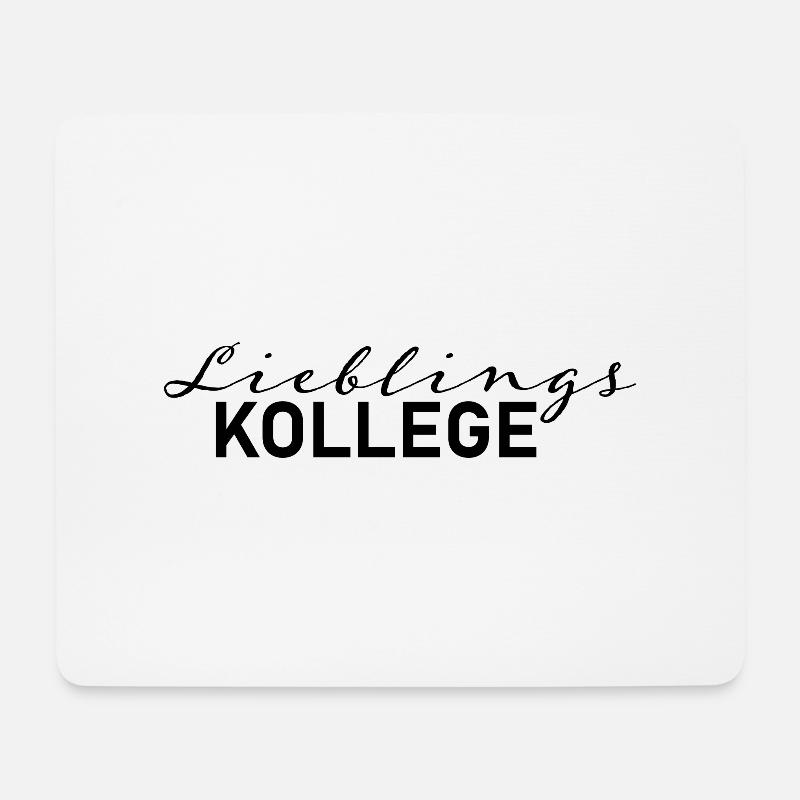 Lieblingskollege Schriftzug - Mousepad (Querformat) - Weiß