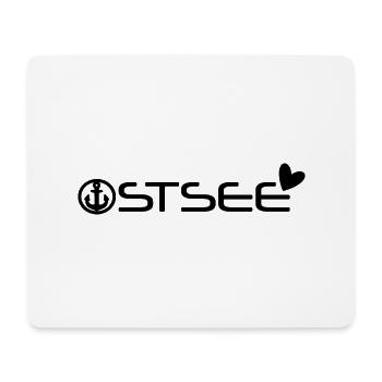 Ostsee mit Anker und Herz [black] - Mousepad (Querformat) - Weiß - Vorne