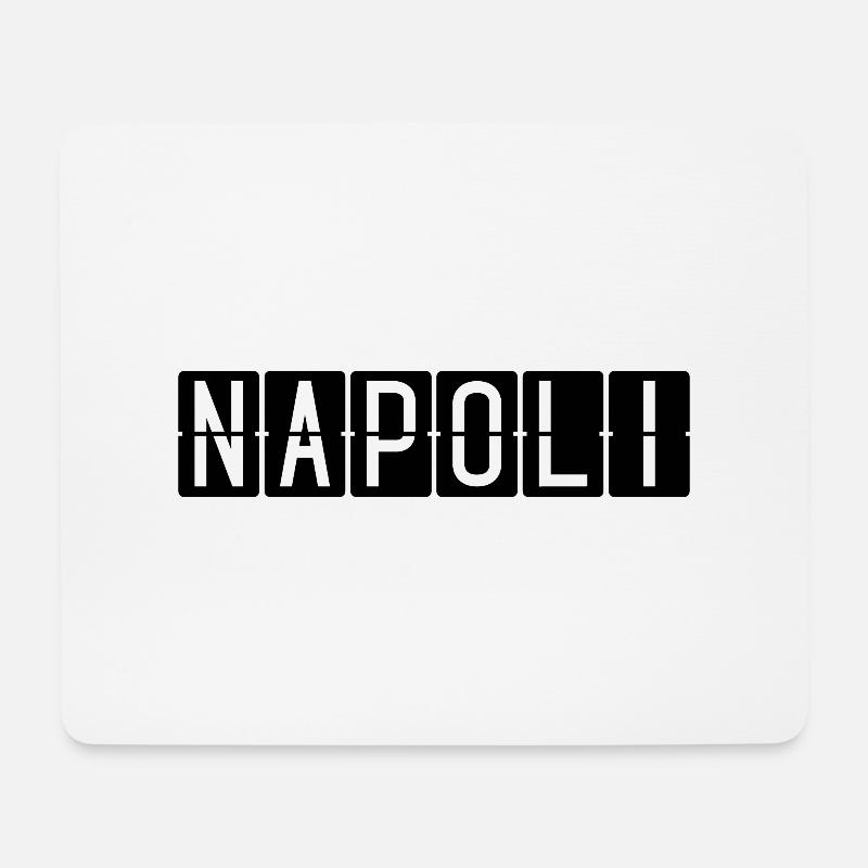 Napoli Flughafentafel - Mousepad (Querformat) - Weiß