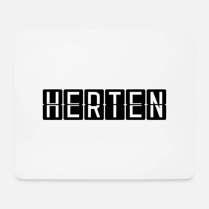 Herten Flughafentafel - Mousepad (Querformat) - Weiß
