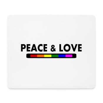Peace and love - Mouse Pad (horizontal) - white - Front
