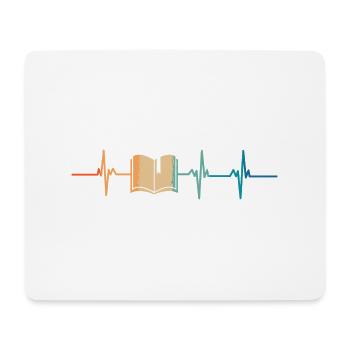 Heartbeat Book - Mouse Pad (horizontal) - white - Front