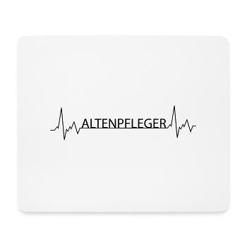 Herzschlag Altenpfleger - Mousepad (Querformat) - Weiß - Vorne