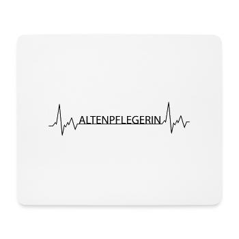 Herzschlag Altenpflegerin - Mousepad (Querformat) - Weiß - Vorne