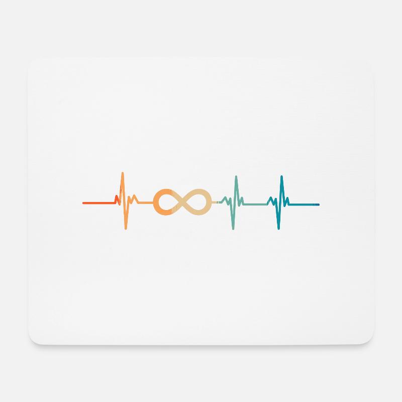 Unendlicher Herzschlag - Mousepad (Querformat) - Weiß
