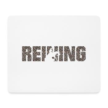 Reining Lettrage Silhouette Leo - Tapis de souris (format paysage) - blanc - Devant