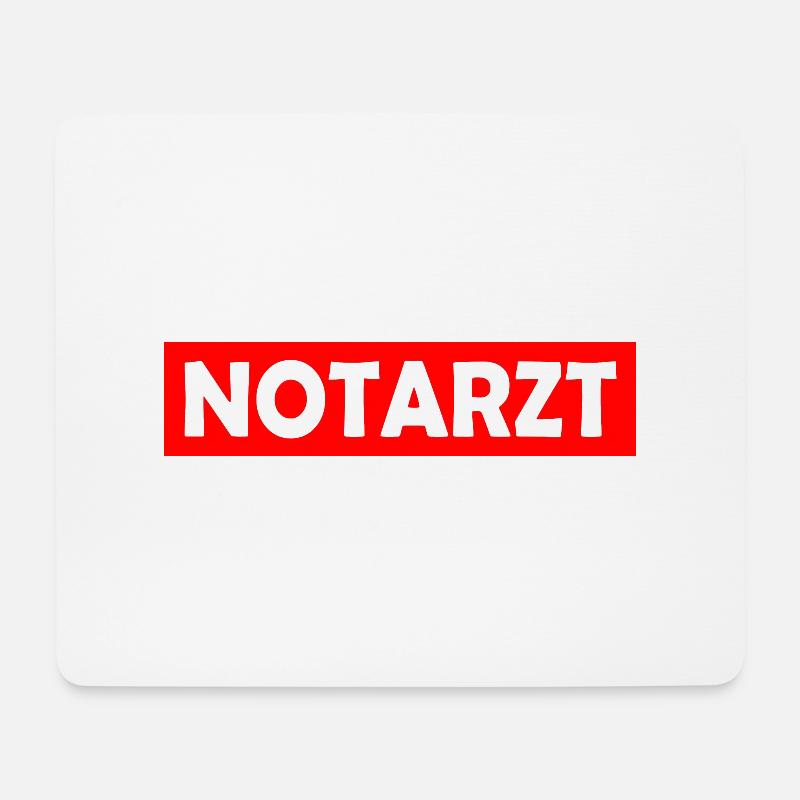 Notarzt - Mousepad (Querformat) - Weiß