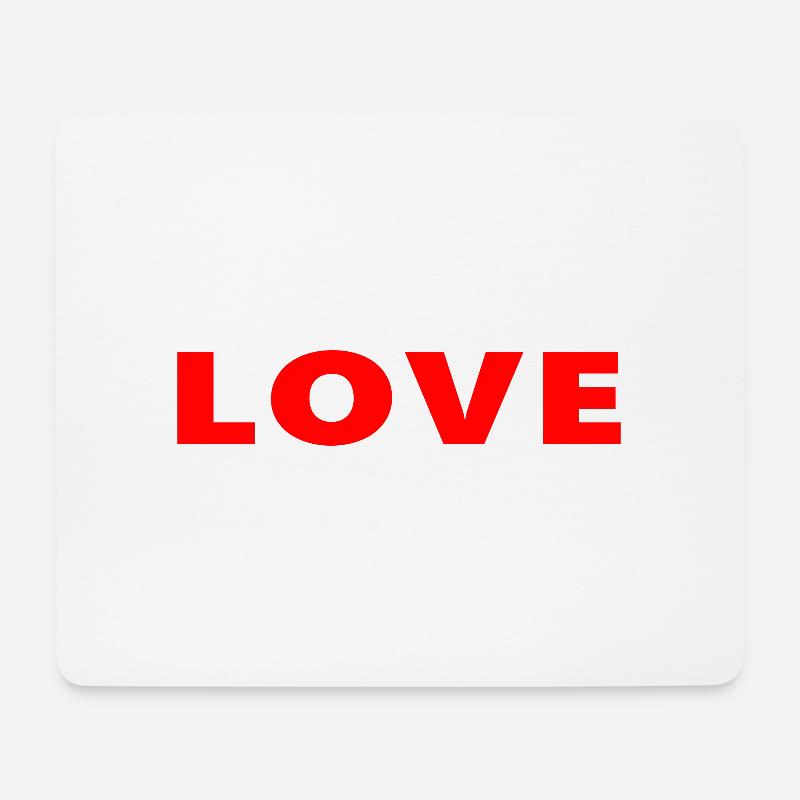 LIEBE - Mousepad (Querformat) - Weiß