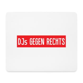 DJs gegen rechts - Mousepad (Querformat) - Weiß - Vorne