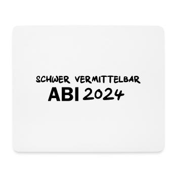 schwer vermittelbar abi 2024 abitur - Mousepad (Querformat) - Weiß - Vorne