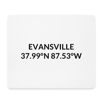 Evansville Indiana USA Koordinaten - Mousepad (Querformat) - Weiß - Vorne