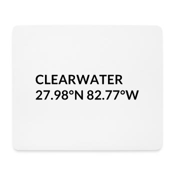 Coordonnées de Clearwater, Floride, États-Unis - Tapis de souris (format paysage) - blanc - Devant