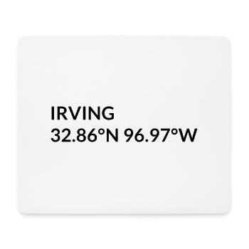 Irving, Texas, United States Coordinates - Mouse Pad (horizontal) - white - Front