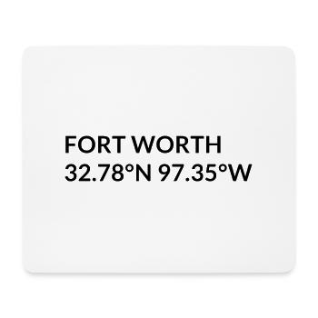Fort Worth Texas USA Koordinaten - Mousepad (Querformat) - Weiß - Vorne