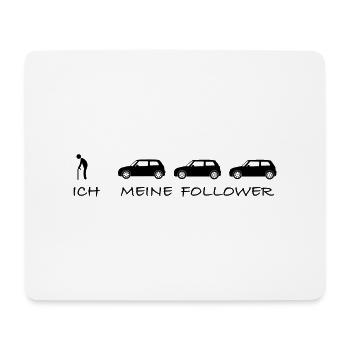 Ich und meine Follower | alter Mann, Altenheim - Mousepad (Querformat) - Weiß - Vorne