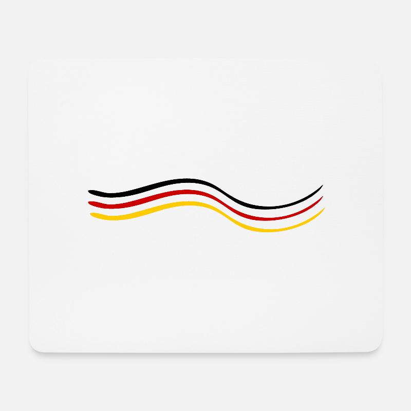 Schwarz Rot Gold - Mousepad (Querformat) - Weiß