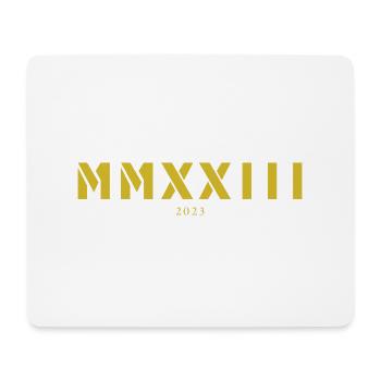 Römische Zahl Geburtsjahr Made in 2023 - Mousepad (Querformat) - Weiß - Vorne