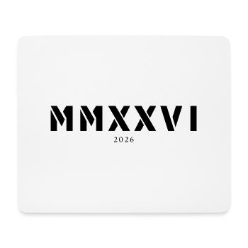 Roman numeral year of birth Made in 2026 - Mouse Pad (horizontal) - white - Front