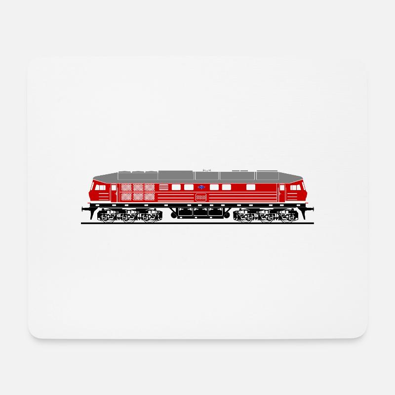 BR 130 Seite Verkehrsrot Rot DR DB - Mousepad (Querformat) - Weiß