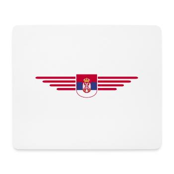 Design Serbie – Fierté et passion - Tapis de souris (format paysage) - blanc - Devant
