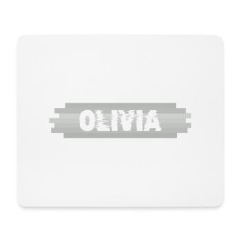 Olivia as a name - Mouse Pad (horizontal) - white - Front