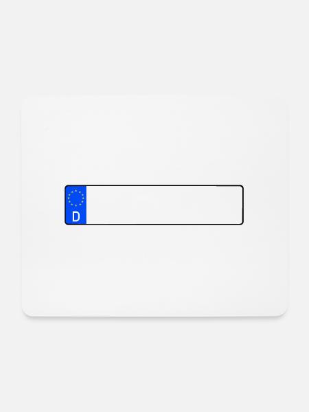 Autokennzeichen - Mousepad (Querformat) - Weiß