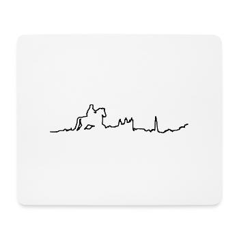 Lyon Horizon - Tapis de souris (format paysage) - blanc - Devant