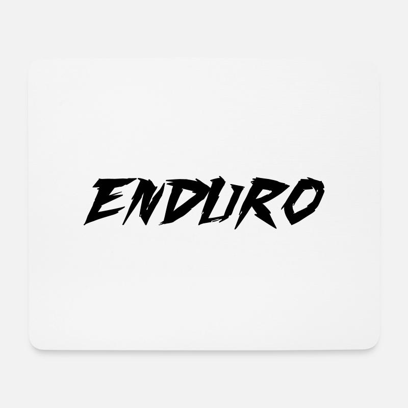 Enduro Schriftzug - Mousepad (Querformat) - Weiß