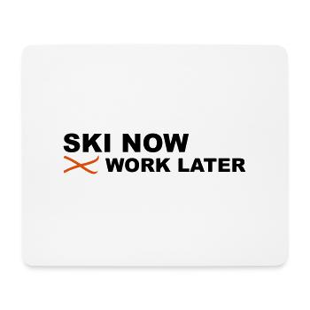 ski - Mousepad (Querformat) - Weiß - Vorne