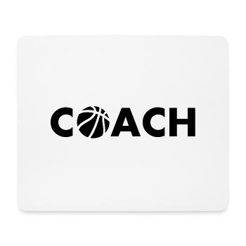 basketball coach - Mouse Pad (horizontal) - white - Front