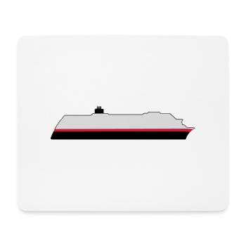 Poster Hurtigruten navire - Tapis de souris (format paysage) - blanc - Devant