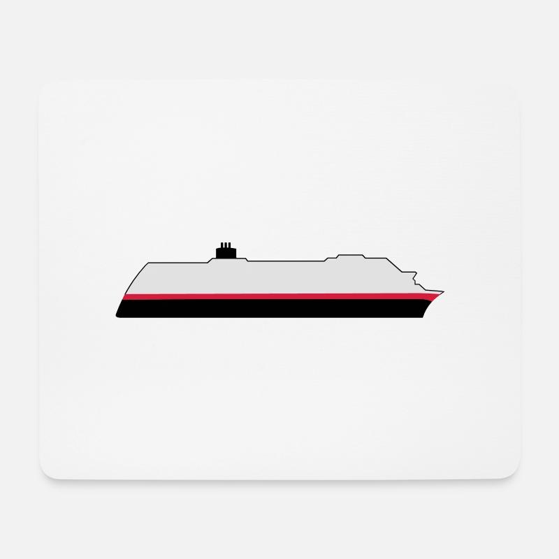Post Hurtigruten ship - Mouse Pad (horizontal) - white
