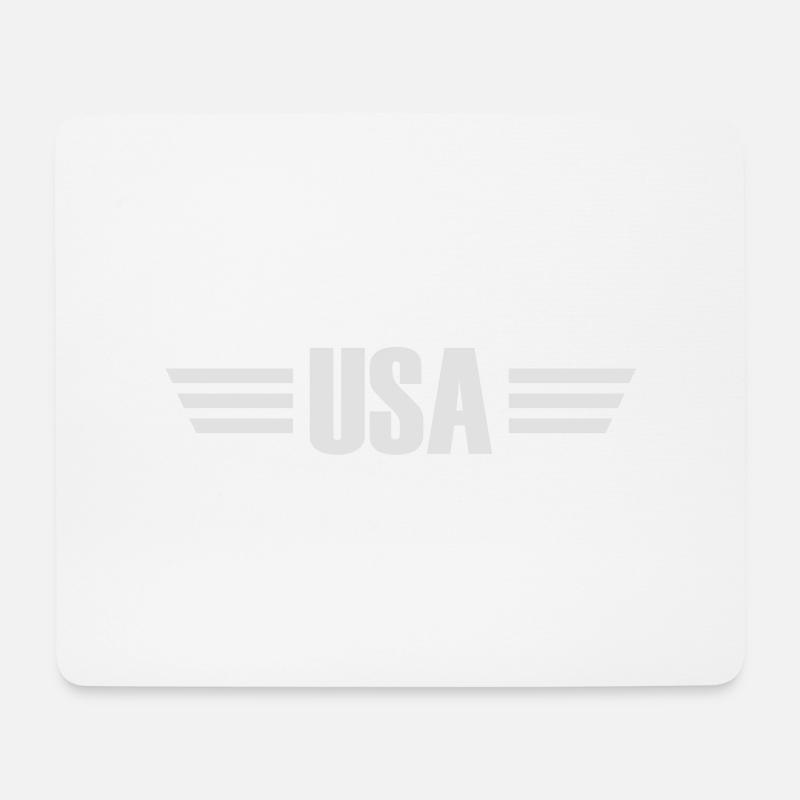 USA - Mousepad (Querformat) - Weiß