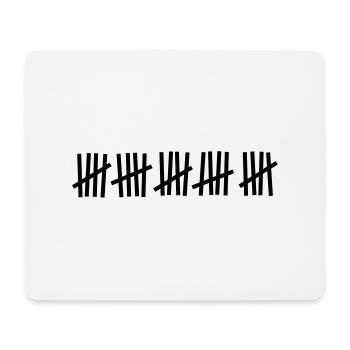 Tally 25 coups - Tapis de souris (format paysage) - blanc - Devant