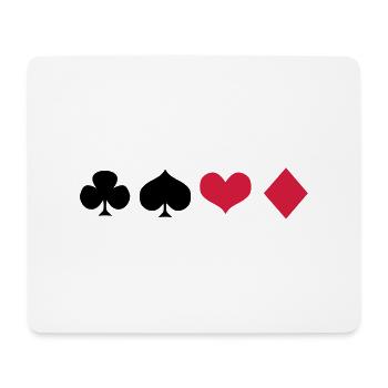 Cross spades ace of hearts - Mouse Pad (horizontal) - white - Front