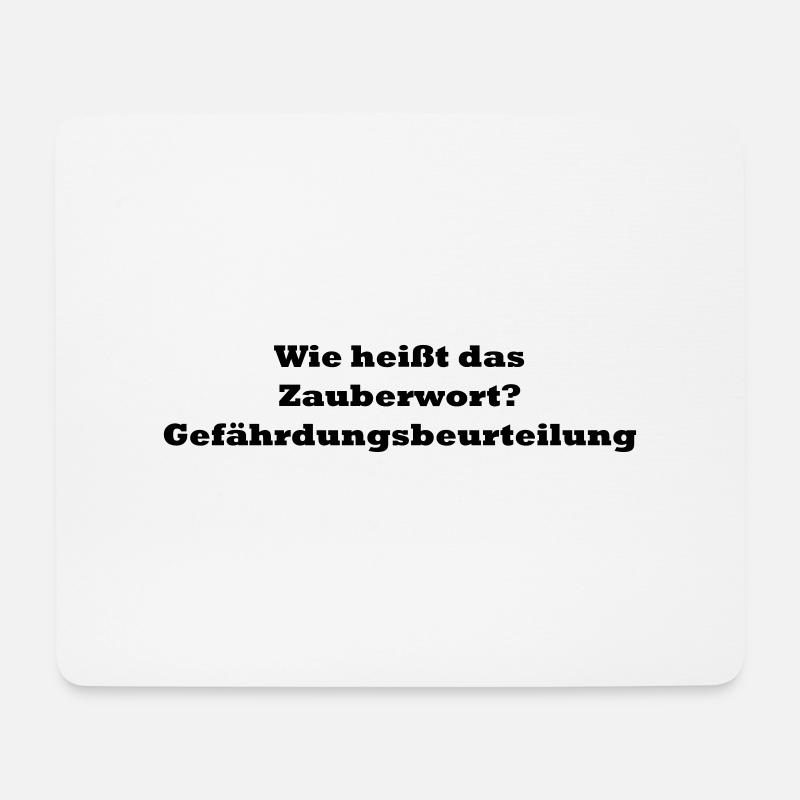 Wie heisst das Zauberwort? Gefährdungsbeurteilung - Mousepad (Querformat) - Weiß