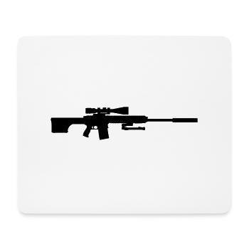Scharfschütze sniper Gewehr - Mousepad (Querformat) - Weiß - Vorne