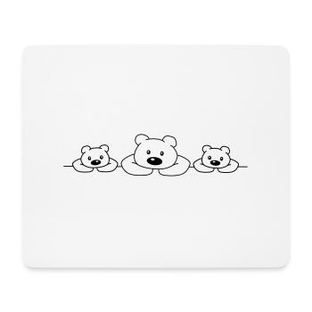 3 Bears - Mousepad (Querformat) - Weiß - Vorne