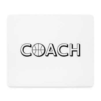 Basketball Coach Logo Design - Mouse Pad (horizontal) - white - Front