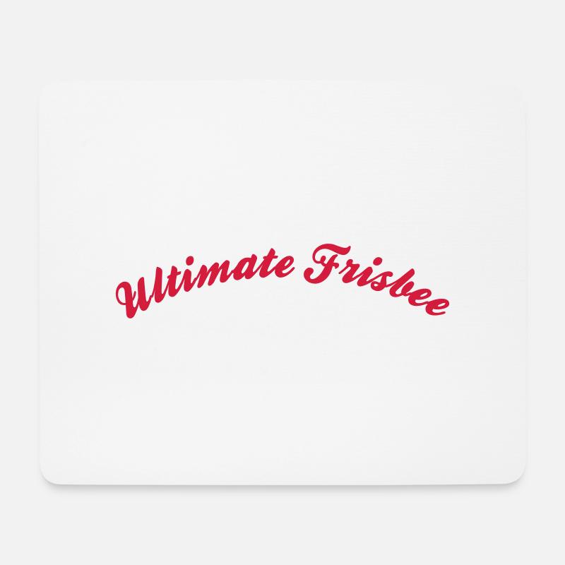 ultimate frisbee cool curved logo - Mousepad (Querformat) - Weiß