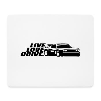 Live Love Drive Tuning Car - Mousepad (Querformat) - Weiß - Vorne