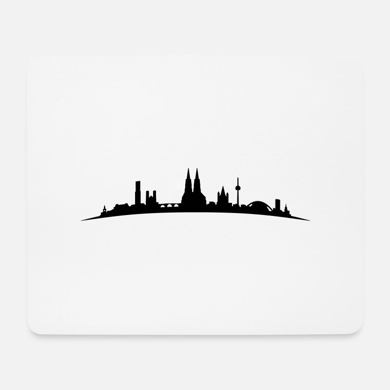 Skyline Köln Bogen - Mousepad (Querformat) - Weiß