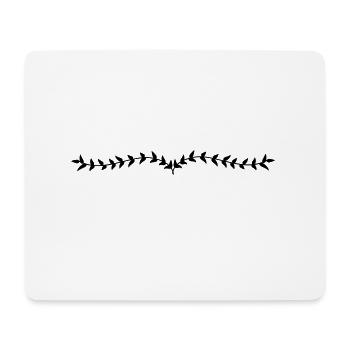 Fleurs, Vrille, Ornement, Monogramme, Vintage, Amour - Tapis de souris (format paysage) - blanc - Devant