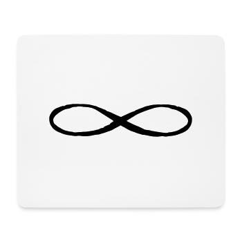 unendlich symbol geschwister paerchen geschrieben - Mousepad (Querformat) - Weiß - Vorne