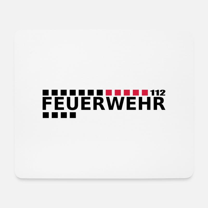 Feuerwehr 112 - Mousepad (Querformat) - Weiß