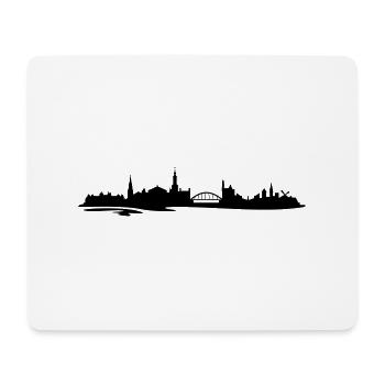 Skyline Amsterdam Wasser - Mousepad (Querformat) - Weiß - Vorne