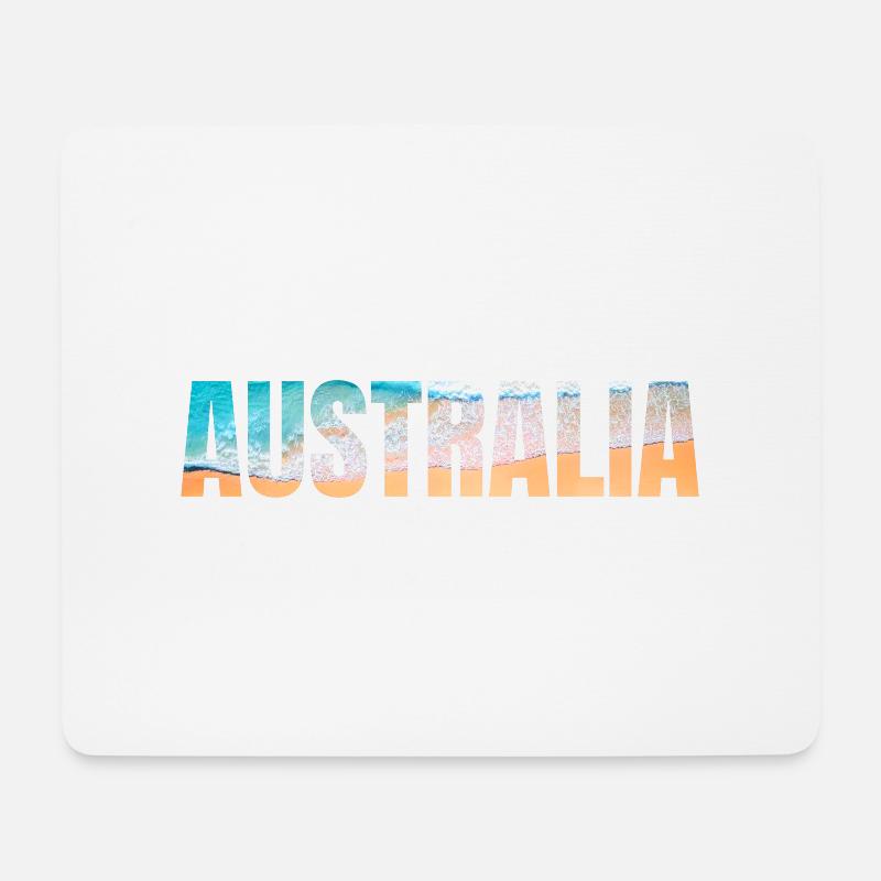 Australien - in englischer Sprache - Mousepad (Querformat) - Weiß