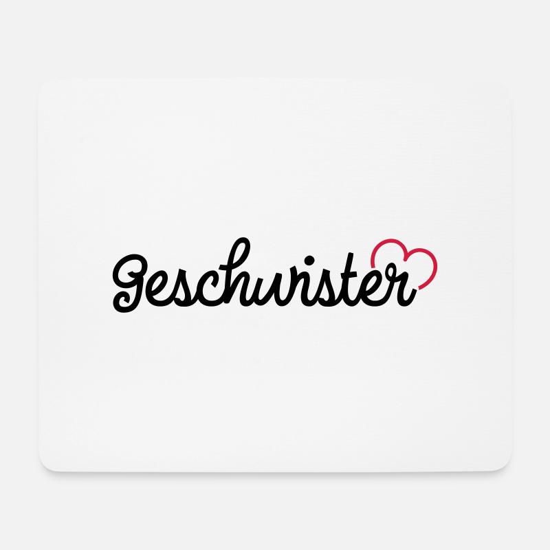 Geschwister - Mousepad (Querformat) - Weiß